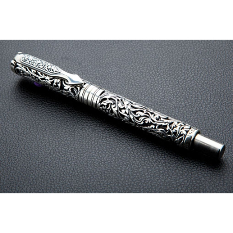 Серебряная ручка "Цветок" Паркер
